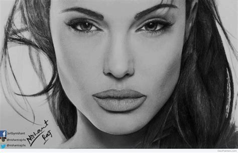 Angelina Jolie Sketch At Explore Collection Of