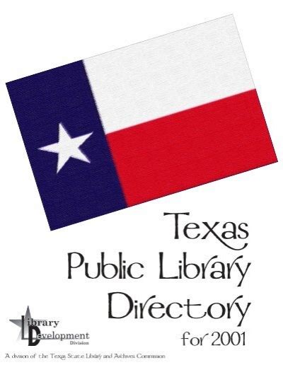 For 2001 Texas State Library And Archives Commission