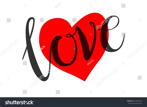 Love Heart Shape Design Love Symbols ภาพประกอบสต็อก 374943319