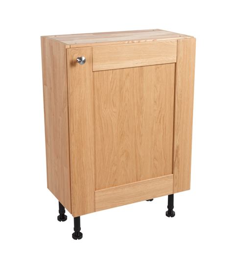 Solid Oak Kitchen Slimline Base Cabinet H720mm X W450mm X D300mm 1