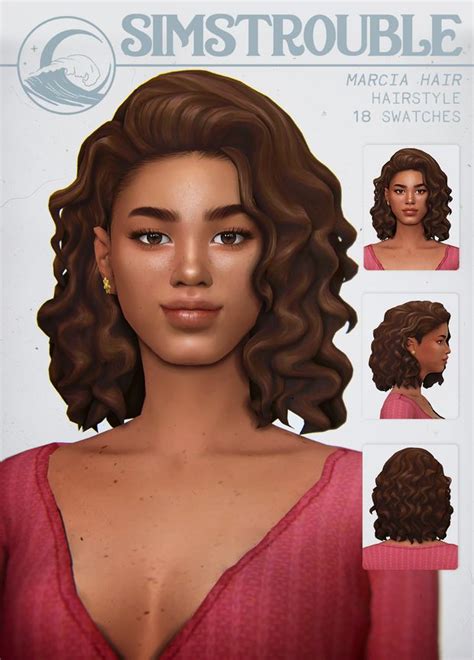 Simstrouble Is Creating Cc For The Sims 4 Patreon Sims 4 Curly Hair