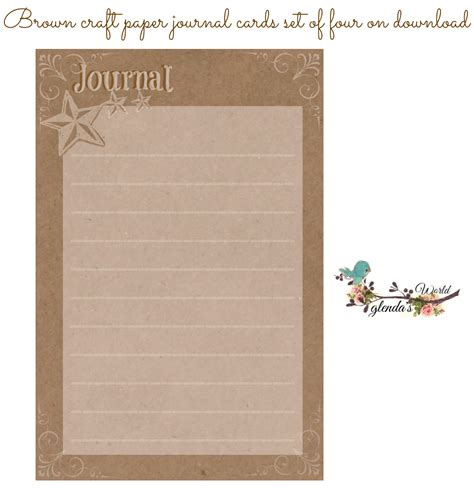 Free-download Brown Craft Paper Journal Cards | Journal paper, Journal cards, Craft paper design