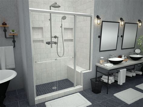 Tile Redi P C RB KIT Base N Bench X Build Com Shower Pan Bathrooms Remodel