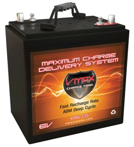 Vmax Xtr6 235 Gc2 Xtreme Battery Agm 6v 235ah Gc 2 Replaces Oreilly