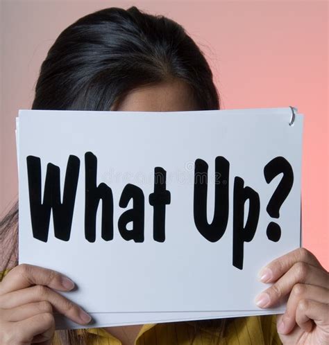 What Up Sign Series Stock Image Image Of Holding Question 4207349