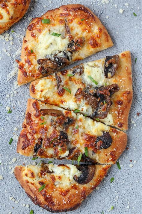 Mushroom Flatbread Pizza Crazy Easy Momsdish