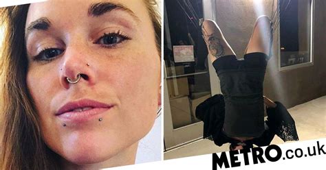 Woman Gets Pleasure From Being Suspended By Her Skin From Metal Hooks