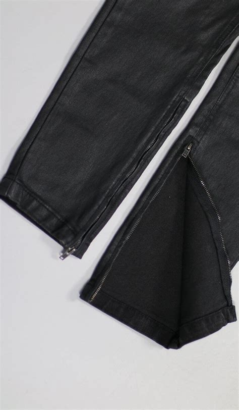 Waxed Black Denim Jeans Premium Fabrics Hyper Denim Hyper Denim