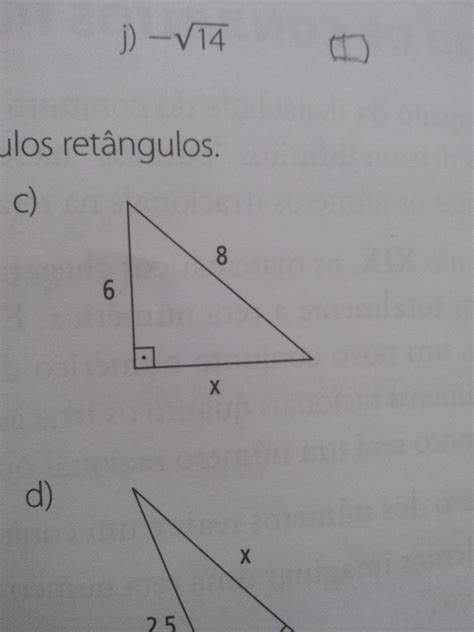 Determine A Medida Do Elemento Desconhecido Nos Triângulos Retângulos