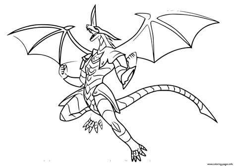 Drago Leader Of The Bakugan Coloring page Printable