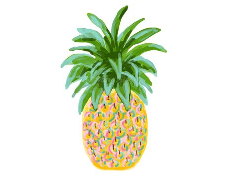 Pineapple Clip Art Pineapple Clipart Tropical Clip Art Etsy