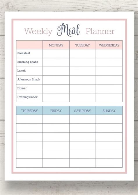 Free Printable Weekly Meal Planner Planning Calm From Chaos