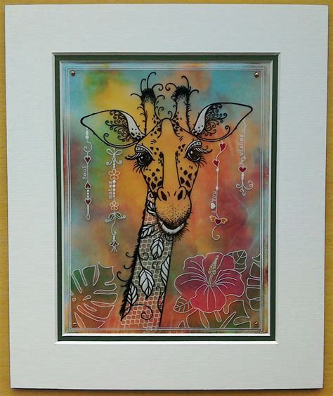Pink Ink Giraffe Stamp Meet Clarity Groovi Plates And Designer Papers