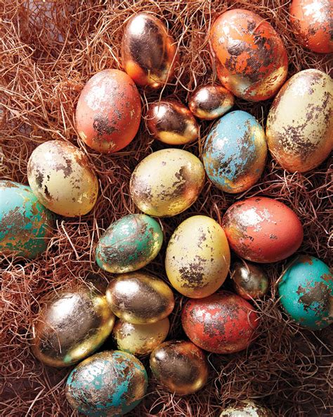 Sponge and splatter paint your easter eggs into cosmic wonders. Last-Minute Easter Ideas | Martha Stewart