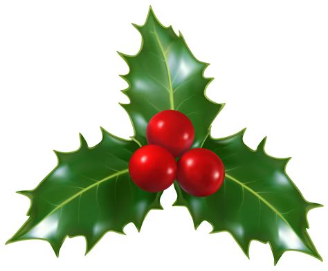Free Christmas Holly Leaves Clip Art