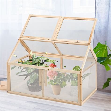 Stoppez les investigations de mini serre de jardin en bois à prix réduit, vous êtes au bon lieu. COSTWAY Mini Serre de Jardin 100x53x71CM Vitrages ...