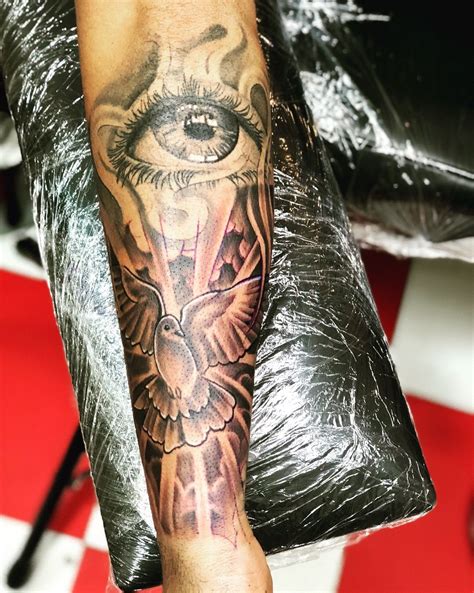 God is omnipotent and omnipresent. Third Eye & Dove Half sleeve | Half sleeve tattoo, Half ...