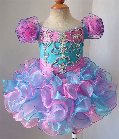 Stunning Infanttoddlerbabychildrenkids Girls Glitz Pageant Dress
