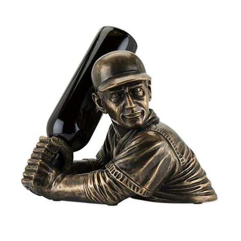 Cheap baseball gifts under $5.00 or choose the premium baseball keychains for extra special baseball senior gift ideas. Baseball Player Wine Holder w/ Engraved Wine | Pompei Baskets