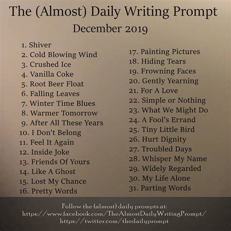 Almost Daily Writing Prompts For Songwriting Lyric Writing Prose