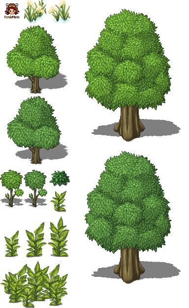 Hi Res Tree Tileset Rpg Tileset Free Curated Assets For