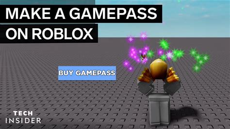 How To Make A Game Pass On Roblox Tech Insider Youtube