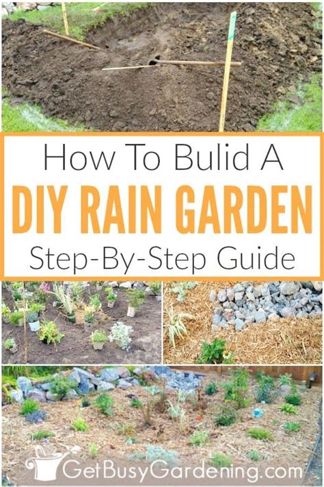 There are many styles and colors of mulch available. How To Build A Rain Garden Step-By-Step in 2020 | Rain ...