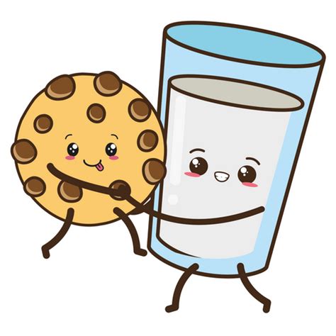 Cute Milk And Cookie Sticker Sticker Mania