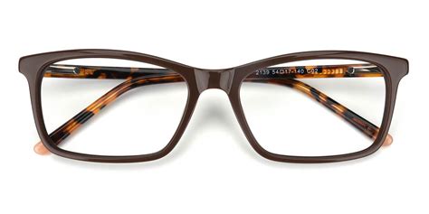 Crane Rectangle Eyeglasses In Brown Sllac