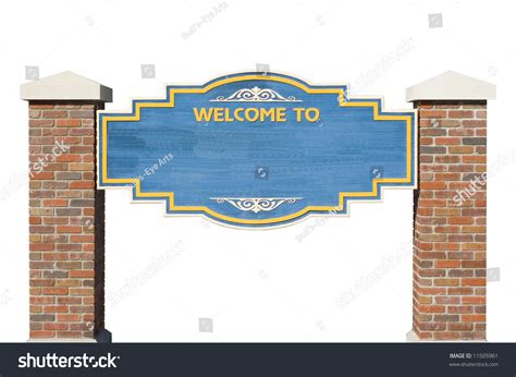 Welcome Sign Isolated Blank Copy Area Stock Photo 11505961 Shutterstock