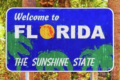 Welcome To Florida Sign Photograph By Les Palenik Pixels