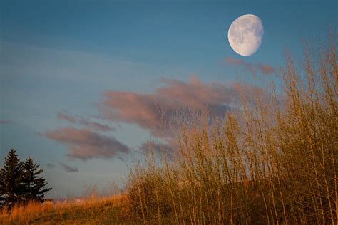Moonset Sunrise As The Waning Gibbous Moon Was Setting Thi Flickr