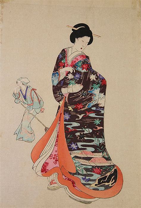 Japanese Geisha Woodblock Prints Collection Art Oriental