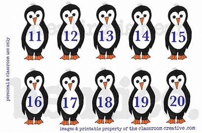 Penguins Numbers Counting Printable Math Ordering Penguin
