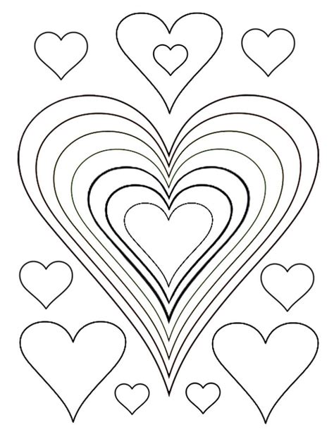 Rainbow Heart Coloring Coloring Pages