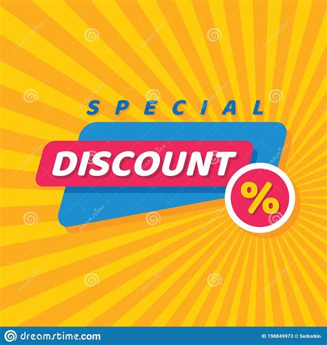 Discount Special Offer Concept Badge Banner Vector Illustration Sale