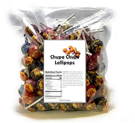 Chupa Chups Lollipops Original Assorted Flavors 1 Lb Bag Bulk Candy