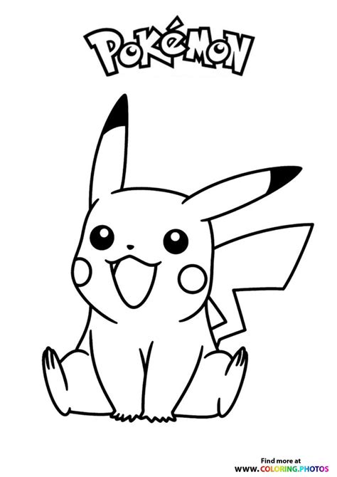 Pikachu Looking Cute Pokemon Coloring Pages For Kids