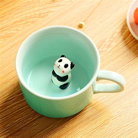 Luckyse Panda Surprise 3d Coffee Mug Cute Cartoon Animal Ceramics Cup