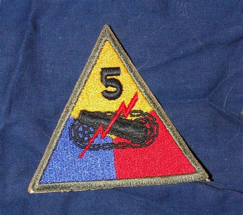 5th Armor Div Army Unit Patches Medal Ribbon Porsche Logo World War