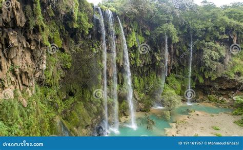 Ayn Athum Waterfall Salalah Sultanate Of Oman Royalty Free Stock