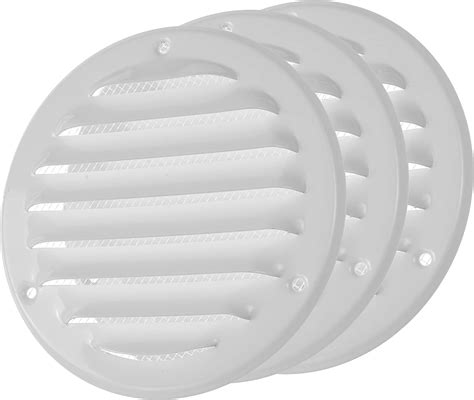 Buy Vent Systems 4 Inch White Soffit Vent Cover Pack Of 3 Round Air