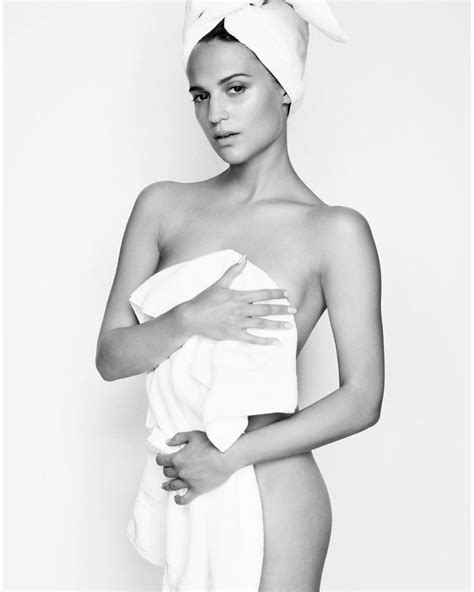 ALICIA VIKANDER By Mario Testinos Towel Series 2016 HawtCelebs