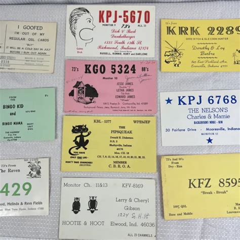 Vintage Radio Cards Amateur Radio Qsl Cards Lot Indiana Qsl Radio Cards Lot 10 1499 Picclick