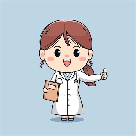 Premium Vector Illustration Of A Beautiful Female Doctor With A Book