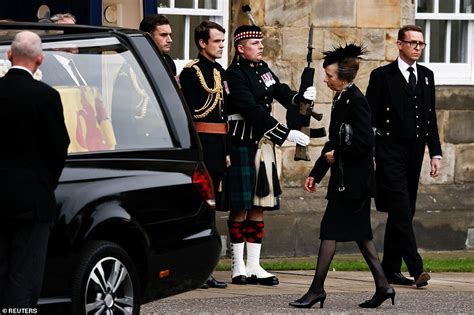 The Queens Coffin Is Laid To Rest Overnight In The Throne Room At