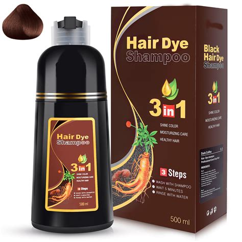 Instant Hair Dye Shampoo Hair Color Shampoo Chestnut Brown Hair Dye Shampoo For Women Men Hair