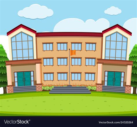 Free Download A School Building Background Royalty Vector Image