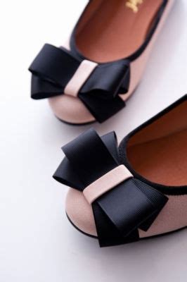 Into The Fashion S World Pretty Cute Pink Flats With Black Bow
