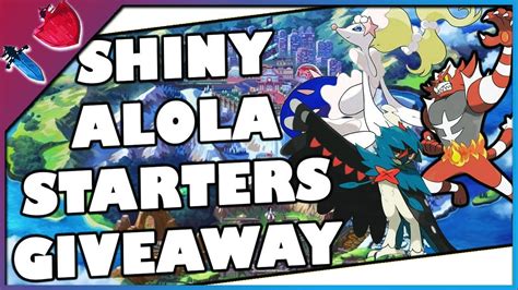 Shiny Alola Starters Giveaway Pok Mon Sword And Shield Giveaways